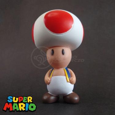Imagem de Kit Boneco Colecion. Toad Cogum. 10Cm + Caneca Super Mario