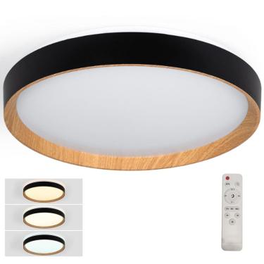 Imagem de Luminaria Plafon 3 Tons LED Iluminaçao Comercial Residencial Controle Remoto Quarto Sala Ambiente Moderno