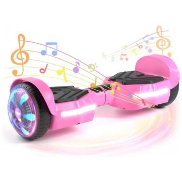 Imagem de Patinete SIMATE com Alto-falantes Bluetooth, Rodas com LED Coloridas, Controle pelo Aplicativo, Motores Duplos de 250W, Velocidade Máxima de