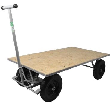 Imagem de Carro Plataforma 600Kg 1,50x0,80m Compensado Pneu Câmara Worker