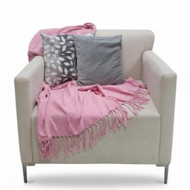 Imagem de Manta Para Sofá e Cama em Algodão 2,40x1,80 - Armarinho Silva, Rosa, 2
