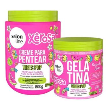 Imagem de Definição e Fixação: Creme Pentear 800g e Gelatina 500g Vibes Pop Salo