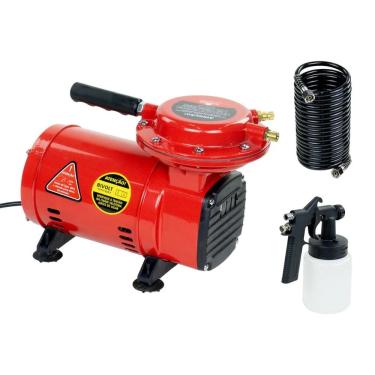 Imagem de Compressor De Ar Direto 1/2Hp 370W 2,8Bar 40Psi 2,3Pcm Bivolt Com Pistola Worker