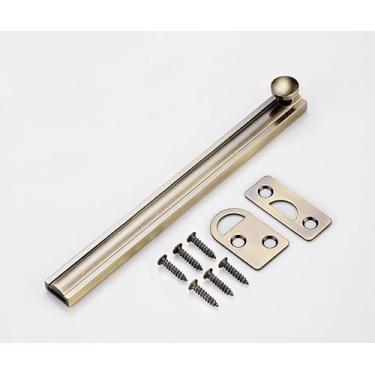 Imagem de SUYA Trava deslizante oculta de 90/180 graus, parafuso de superfície de latão sólido de 15 cm em bronze antigo, trava elegante e segura para portas francesas/cercas de madeira/portões/armários ou