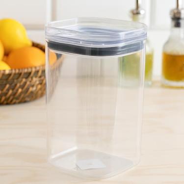 Imagem de UZ1312-TR Kit 6un Potes Herméticos Quadrado para Armazenamento, Transparente, 1L 15,5 x 10 cm