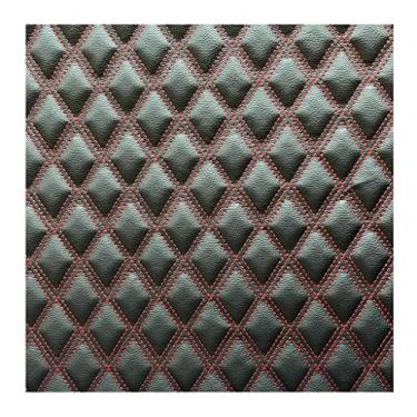 Imagem de Couro sintético acolchoado couro sintético diamante canelado, assento de carro, tecido estofado, diamante, ponto quadrado, couro sintético (mercurocromo, 1,55 x 7 m)