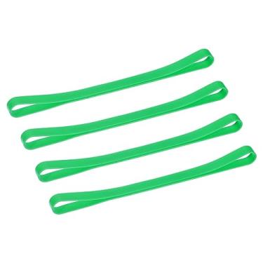 Imagem de Pacote com 4 faixas de toalha, clipes de toalha de borracha para armazenamento de toalhas, livros, cobertor, roupas, elásticos de toalha de borracha, verde