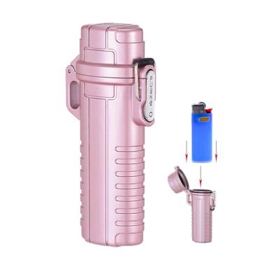 Imagem de Capa para isqueiro impermeável para uso externo EDC para isqueiros regulares BIC, bolsa de vedação para caminhadas, acampamento, viagens (ouro rosa)