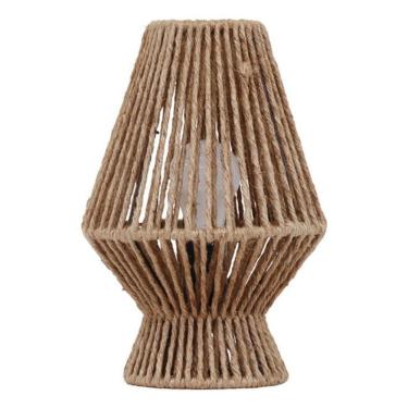 Imagem de Luminaria Mesa Fibra Bege E14 Turri Inspire 30 Cm Bege