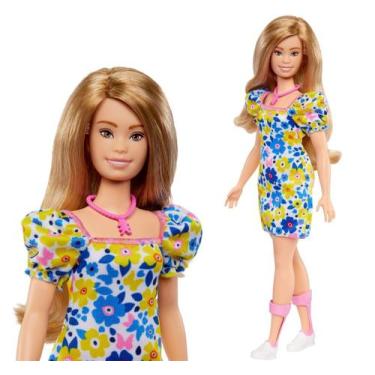 Imagem de Barbie Síndrome De Down Boneca Fashionista Loira Articulada - Mattel, 