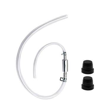 Imagem de CZMZHFC Kit universal de deflerador de fluido de freio, ferramentas de sangramento do sistema de freio, mangueira de sangramento de válvula de retenção unidirecional com braçadeira de metal para