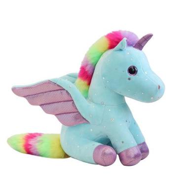 Imagem de Boneca de pelúcia Rainbow Unicorn 22 cm de pelúcia macia Cartoon P - y