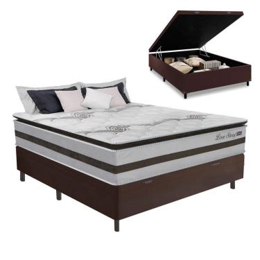 Imagem de Cama Box Baú Casal 1,38M Colchão Molas Ensacadas