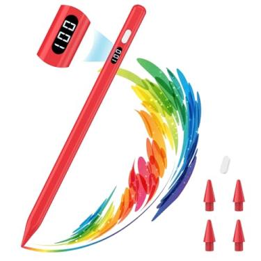 Imagem de MoKo Caneta Stylus para iPad 2018-2025, lápis USB-C de carregamento rápido com tela LED e sensibilidade de inclinação para Apple iPad A16/11/10/9/8/7/6, Air 7/6/5/4/3/M3/M2, Pro 33.0 cm/32.8 cm/27.9