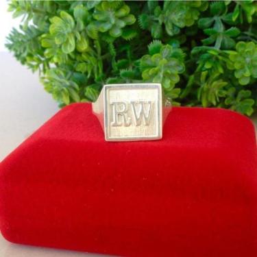 Imagem de Anel Masculino Letra Em Prata 925