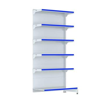 Imagem de Gondola Parede 202 FIT Farmacia Continu 6 Bd Branco Pe Azul - Amapá