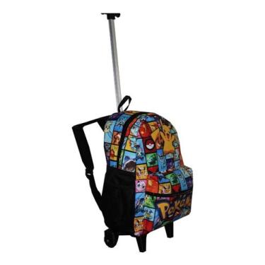 Imagem de Mochila Juvenil Pokemon Rodinhas Masculina Pikachu Escolar A - Outras 