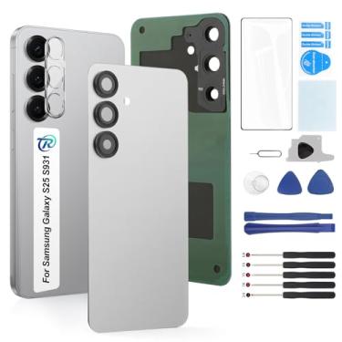 Imagem de Para Samsung Galaxy S25 S931 Substituição traseira para Samsung S25 capa de bateria de substituição traseira acessórios de porta peças com ferramentas de reparo (sombra prateada)