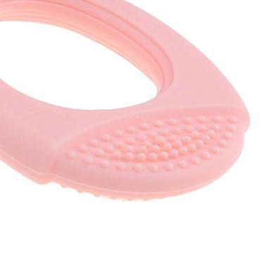 Imagem de Naroote 360 ° Limpa, Escova de Dentes de Massagem para Bebês, Mordedor de Silicone para Alívio da Dentição do bebê (Rosa)