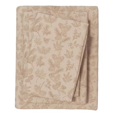 Imagem de Great Bay Home Jogo de lençóis de flanela tamanho casal - 100% algodão turco, escovado, com estampa de chalé - ultramacio, aconchegante, conjunto de cama de 4 peças (ramos)