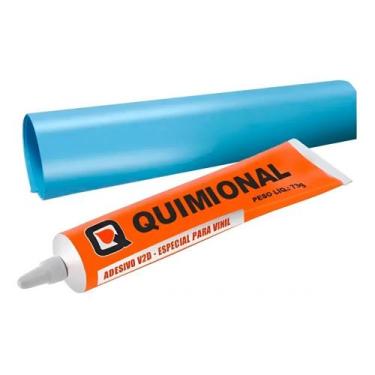 Imagem de Kit Cola Com Vinil Para Reparo De Piscinas Vinil Quimional