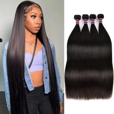 Imagem de Pacotes de cabelo Meitiya 12A Straight 100% Brazilian Virgin x4