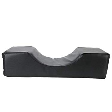 Imagem de Travesseiro de mão elástico em formato de U para arte em unhas Design ergonômico adequado para a pele Suporte tridimensional confortável para salão de beleza Salão de beleza Preto (plutônio preto)