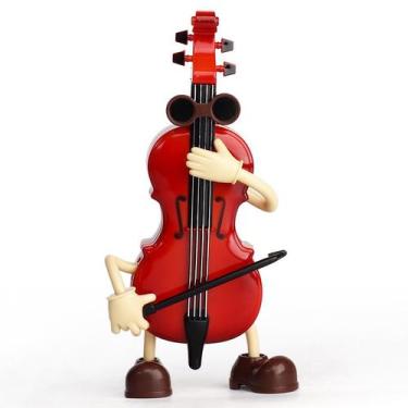 Imagem de Caixa de música: violoncelo engraçado de desenho animado com braços gi