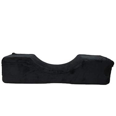 Imagem de Travesseiro de mão elástico em formato de U para arte em unhas Design ergonômico adequado para a pele Suporte tridimensional confortável para salão de beleza Salão de beleza Preto (Reunião negra)