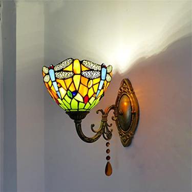 Imagem de Luminária de parede retrô americana colorida com LED, luxuosa e criativa, para sala de estar, restaurante, quarto, escritório, casa de campo, hotel, café, bar, corredor e escada (Estilo 3)