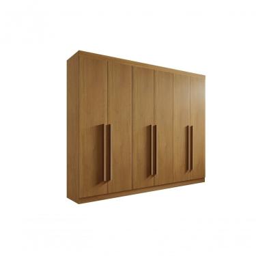 Imagem de Roupeiro 6 Portas 6 Gavetas Com Pés Da Vinci Plus - D' Doro Cinamomo