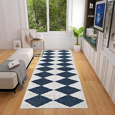 Imagem de Antep Rugs Tapete de corredor de juta de fibra tecida à mão natural 5 x 25 cm (branco marinho, 5 x 25 cm)
