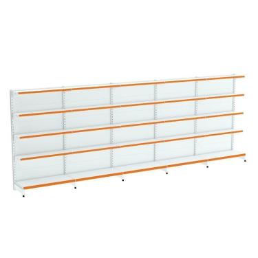 Imagem de Kit 5 Módulos De Gôndolas Parede 1,70 Fit40 Amapá Expositor Branco