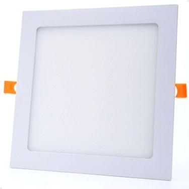 Imagem de Plafon Painel Led Quadrado Recuado Embutir 17x17cm 15w 7000k Lorben