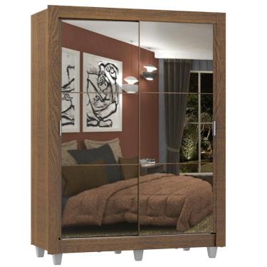 Imagem de Guarda Roupa Solteiro Pés 2 Portas 2 Gavetas Dallas Madesa