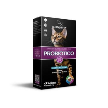 Imagem de Nutrafases Gatos Probiotico 45 Tabletes Suplemento Alimentar Benéfico 