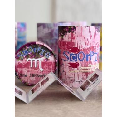 Imagem de Vela de soja escorpião (vela de soja acentuada em frasco de cerâmica 350 ml, tema zodíaco, aroma de jasmim queima limpa e calmante para promover relaxamento e positividade, 80 horas de tempo de queima