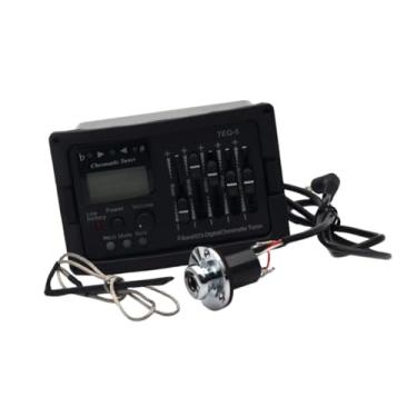 Imagem de menolana Equalizador de pré-amplificador para violão de 5 bandas com controles de graves, médios, agudos e brilho. Substitui o controle de volume para tocar, com Tampa de Rosca Traseira