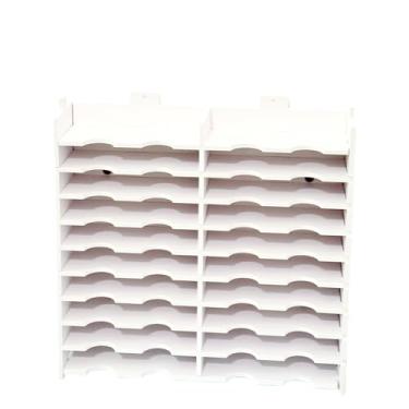 Imagem de Sokipa Suporte de almofada de tinta, design organizador de bloco de estampagem para suporte de parede para suporte de pintura para artesanato - 24 compartimentos