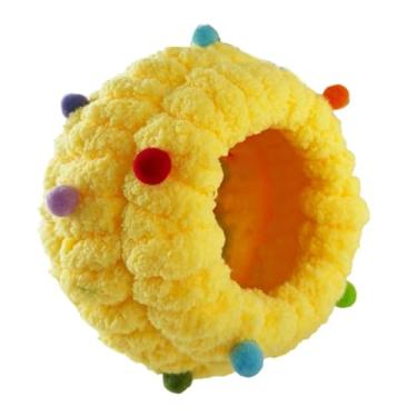 Imagem de Stgfyxgs de Pássaro, Pequeno Abrigo para Periquitos-do-sol, Cama Elegante para Agapornis, Fácil de Limpar, Cabana Aconchegante para Pássaros Pequenos No, Amarelo