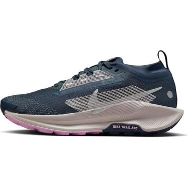 Imagem de Nike Tênis feminino W REACTX PEGASUS TRAIL 5 GTX com cadarço, ARMORYNAVYMTLCSILVER-VINTAGEGREEN-PL, 37.5 EU