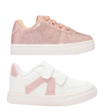 Imagem de Combo Infantil Feminino 2 Pares Tenis Casual Menina My Funfy Kids 3127A (Rosa, BR, Criança de 4 a 8 anos, Numérico, 27)