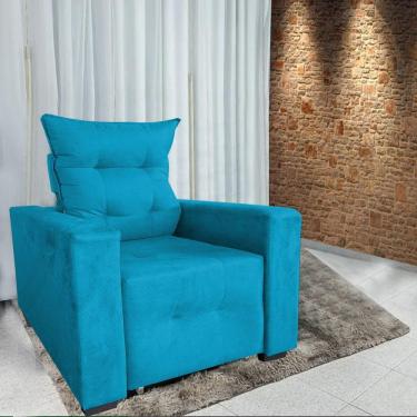 Imagem de Poltrona Amamentação E Decoração Helena  Turquesa - BL Decor