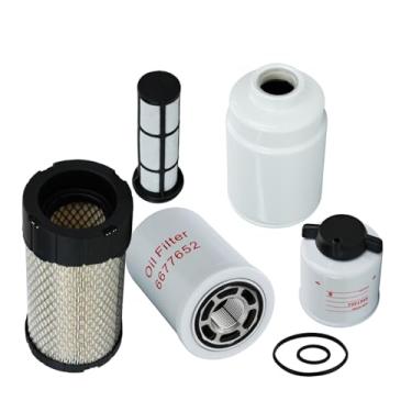 Imagem de Kit de filtro de 5 peças compatível com mini carregador de pista Bobcat MT52 MT55 MT85 MT100, 6687262 6687263 6677652 6671057 6667352