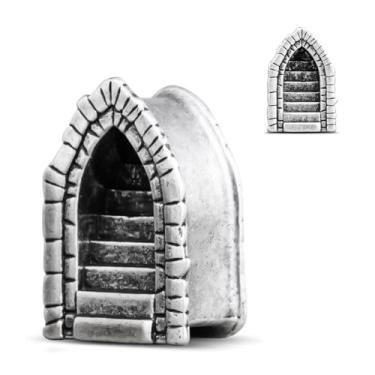 Imagem de ERKUOO 2 peças 2g 0g 00g-2.5 cm Gótico Ear Gauge banhado a prata turbina espiral túneis orelha túneis Sagrado Coração de Jesus Plug Gauges Retro Trendy Body Piercing Jewelry para homens e mulheres, 5