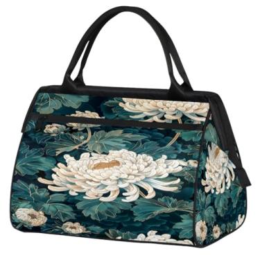Imagem de Bolsa feminina floral Paisley étnica retrô pequena para o fim de semana para mulheres e homens, bolsa esportiva leve para academia, Cor: 2, 15.2*8.3*11.6 inch, Moderno