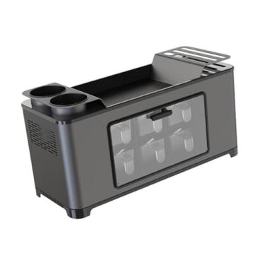 Imagem de Ioensy Caixa de tempero cozinha rack armazenamento multiuso armário cozinha prateleira do banheiro vaidade organizador para mesa despensa doméstica, Preto