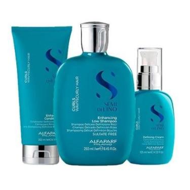 Imagem de Kit Alfaparf Milano Professional Semi Di Lino Curls - Shampoo e Condicionador e Creme-Unissex