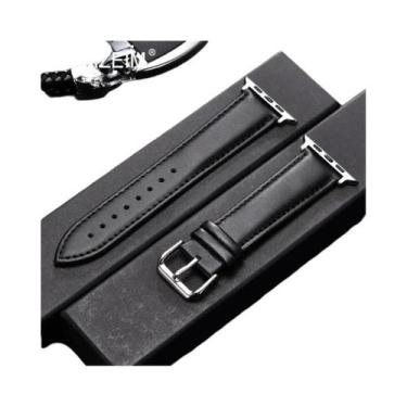 Imagem de Pulseira De Couro De Bezerro Genuíno Para iWatch 8 7 6 5 4 3 SE Apple 
