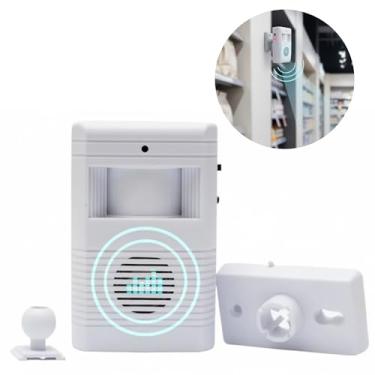 Imagem de Campainha Sensor de Movimento com Alarme e 20 Tons – Dispositivo Sem Fio para Entrada, Recepção, Loja ou Escritório